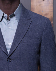 3 Button Sack Coat Blazer - Bykowski Tailor & Garb semi peak lapel Wool slim fit tailored fit vintage inspired peaky blinders Made in USA Handcrafted English Tweed Gatsby Edwardian Casual Dapper Classic 1930's 1920's 1910's 1800's