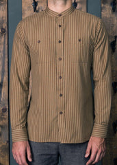 Banded Collar Hand-Loom Shirt