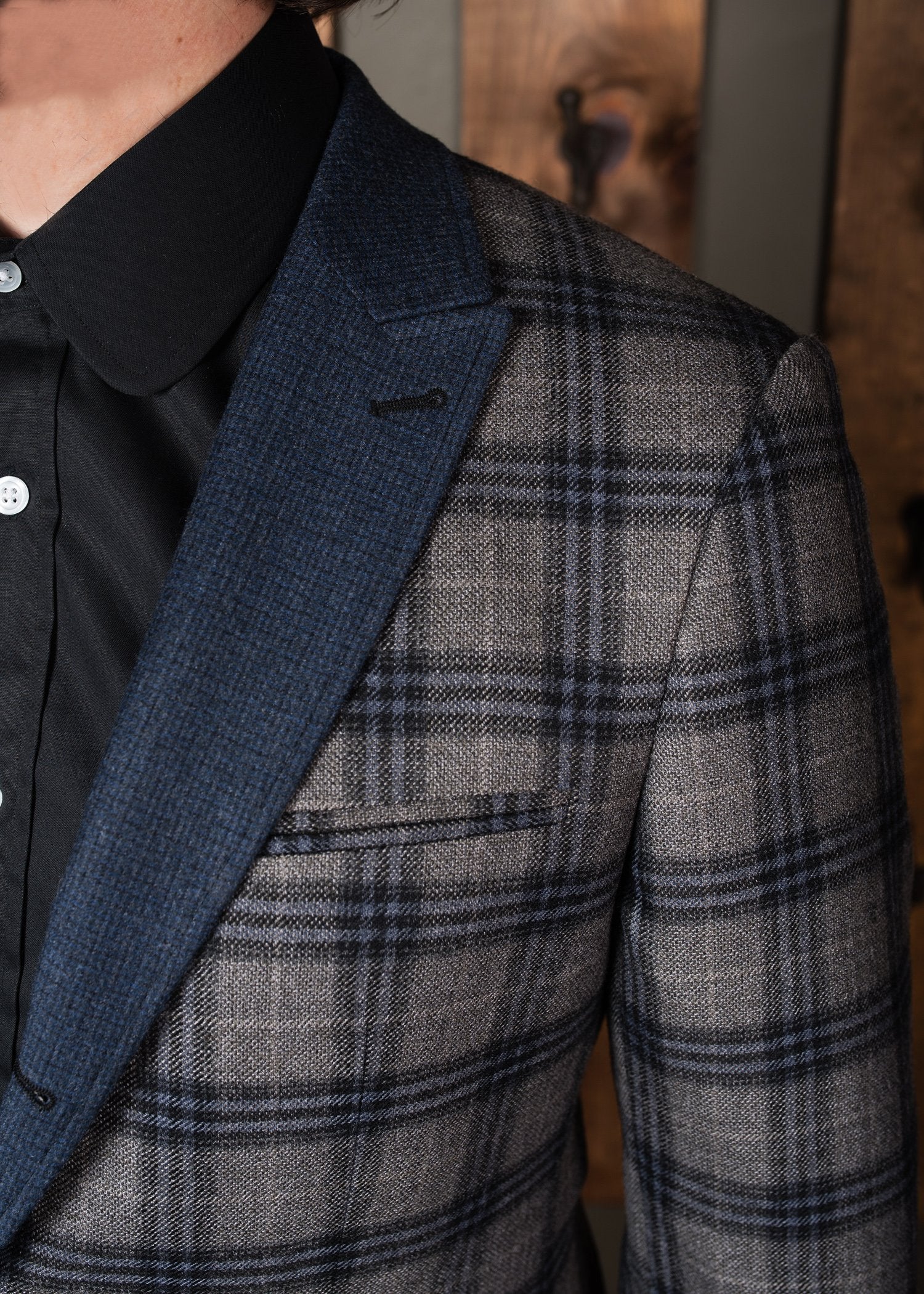 Contrast Lapel Jacket