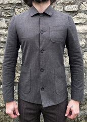 Chore Jacket-Denim Herringbone