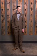 Classic Tweed Suit-Bykowski Tailor & Garb Wool vintage inspired slim fit prohibition peaky blinders Made in USA high armholes heritage clothing Handcrafted Gatsby English Tweed Edwardian Dapper Classic brown 1930's 1920's 1910's