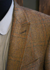 Bykowski Tailor & Garb- Crossley Jacket semi peak lapel vintage inspired Wool tailored fit prohibition peaky blinders Made in USA heritage clothing Gatsby English Tweed Edwardian Dapper Casual 1930's 1920's 1910's tweed
