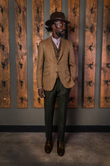 Bykowski Tailor & Garb- Crossley Jacket semi peak lapel vintage inspired Wool tailored fit prohibition peaky blinders Made in USA heritage clothing Gatsby English Tweed Edwardian Dapper Casual 1930's 1920's 1910's tweed