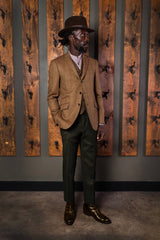 Bykowski Tailor & Garb- Crossley Jacket semi peak lapel vintage inspired Wool tailored fit prohibition peaky blinders Made in USA heritage clothing Gatsby English Tweed Edwardian Dapper Casual 1930's 1920's 1910's tweed