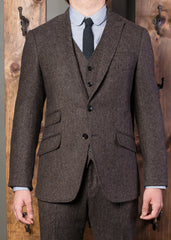 Crossley Suit-Bykowski Tailor & Garb slim fit Wool tailored fit Rustic semi peak lapel prohibition peaky blinders Made in USA heritage clothing Handcrafted Gatsby English Tweed Edwardian Dapper Classic Art Deco 1930's 1920's 1910's
