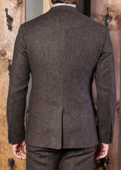 Crossley Suit-Bykowski Tailor & Garb slim fit Wool tailored fit Rustic semi peak lapel prohibition peaky blinders Made in USA heritage clothing Handcrafted Gatsby English Tweed Edwardian Dapper Classic Art Deco 1930's 1920's 1910's