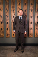 Crossley Suit-Bykowski Tailor & Garb slim fit Wool tailored fit Rustic semi peak lapel prohibition peaky blinders Made in USA heritage clothing Handcrafted Gatsby English Tweed Edwardian Dapper Classic Art Deco 1930's 1920's 1910's