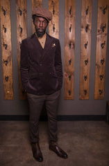 2x4 Double breasted Jacket-Bykowski Tailor & Garb semi peak lapel slim fit tailored fit Wool prohibition Rustic peaky blinders heritage clothing hand crafted Edwardian Gatsby double breasted jacket Dapper 1930's 1920's 1910's Made in USA Handcrafted Corduroy Casual