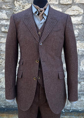 Fast Back Pleat Suit-Tweed Stripe