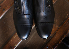 Merganser Button Boot Black ( made to order only)