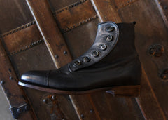 Merganser Button Boot Black ( made to order only)