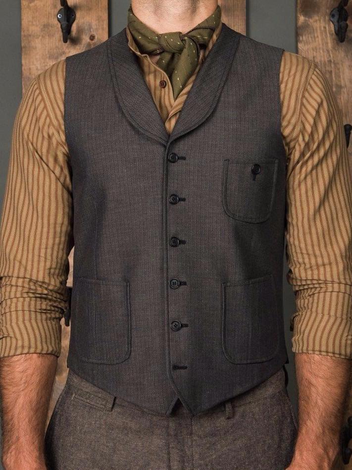 Patch Shawl Vest