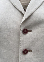 Peak Lapel Waistcoat-natural linen