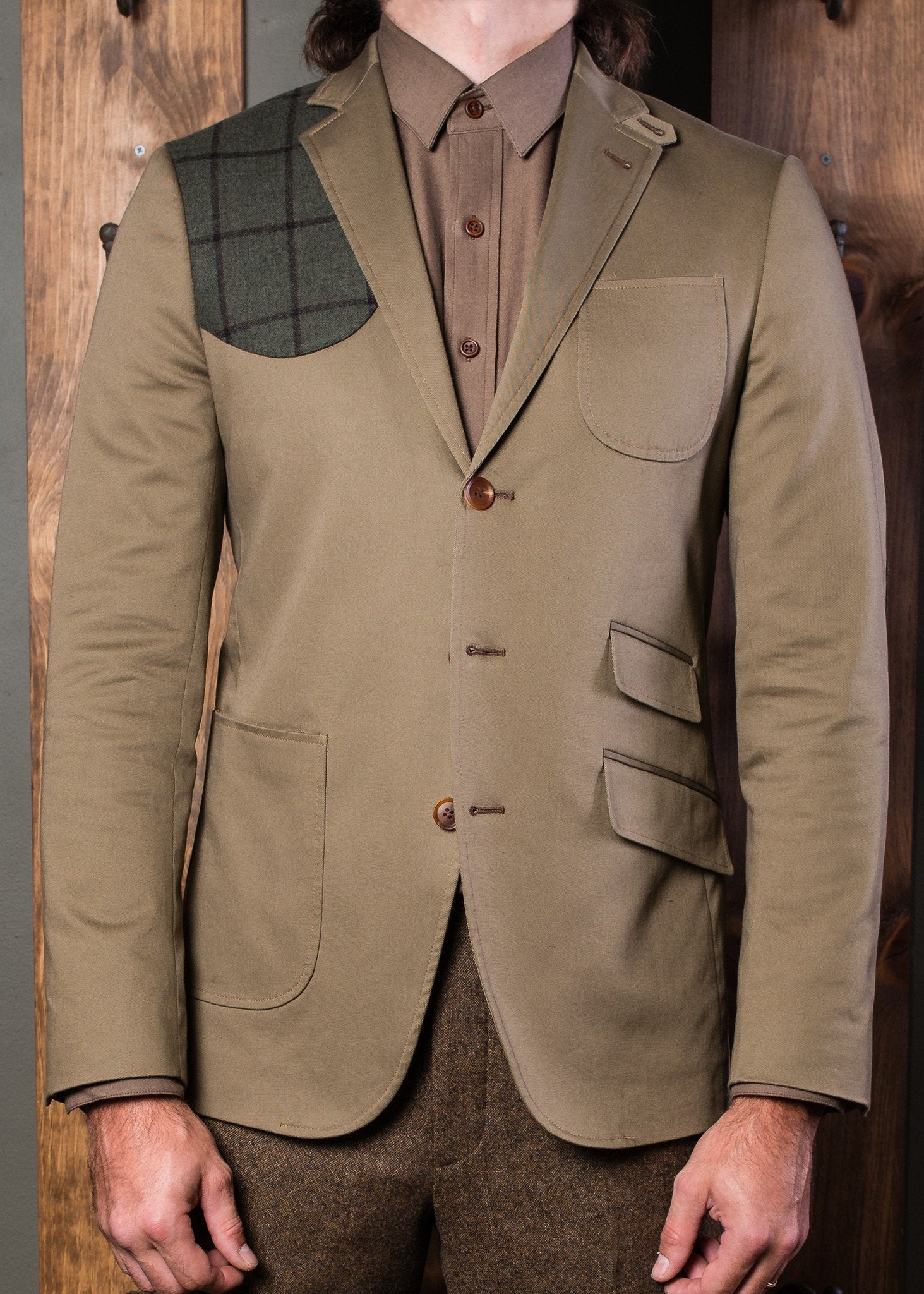 Shooting jacket-Bykowski Tailor & Garb Wool Cotton tailored fit slim fit prohibition Made in USA Handcrafted Edwardian Casual 1930's 1920's 1910's hunting jacket