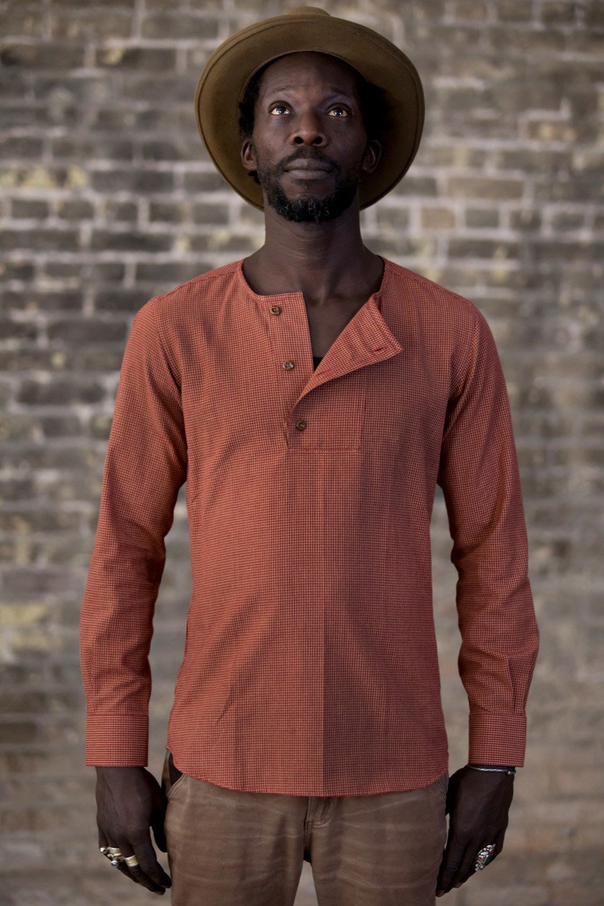 Slant Placket Shirt-Bykowski Tailor & Garb prohibition Railroad vintage inspired Victorian Industrial Made in USA heritage clothing Handcrafted Casual 1910's 1800's