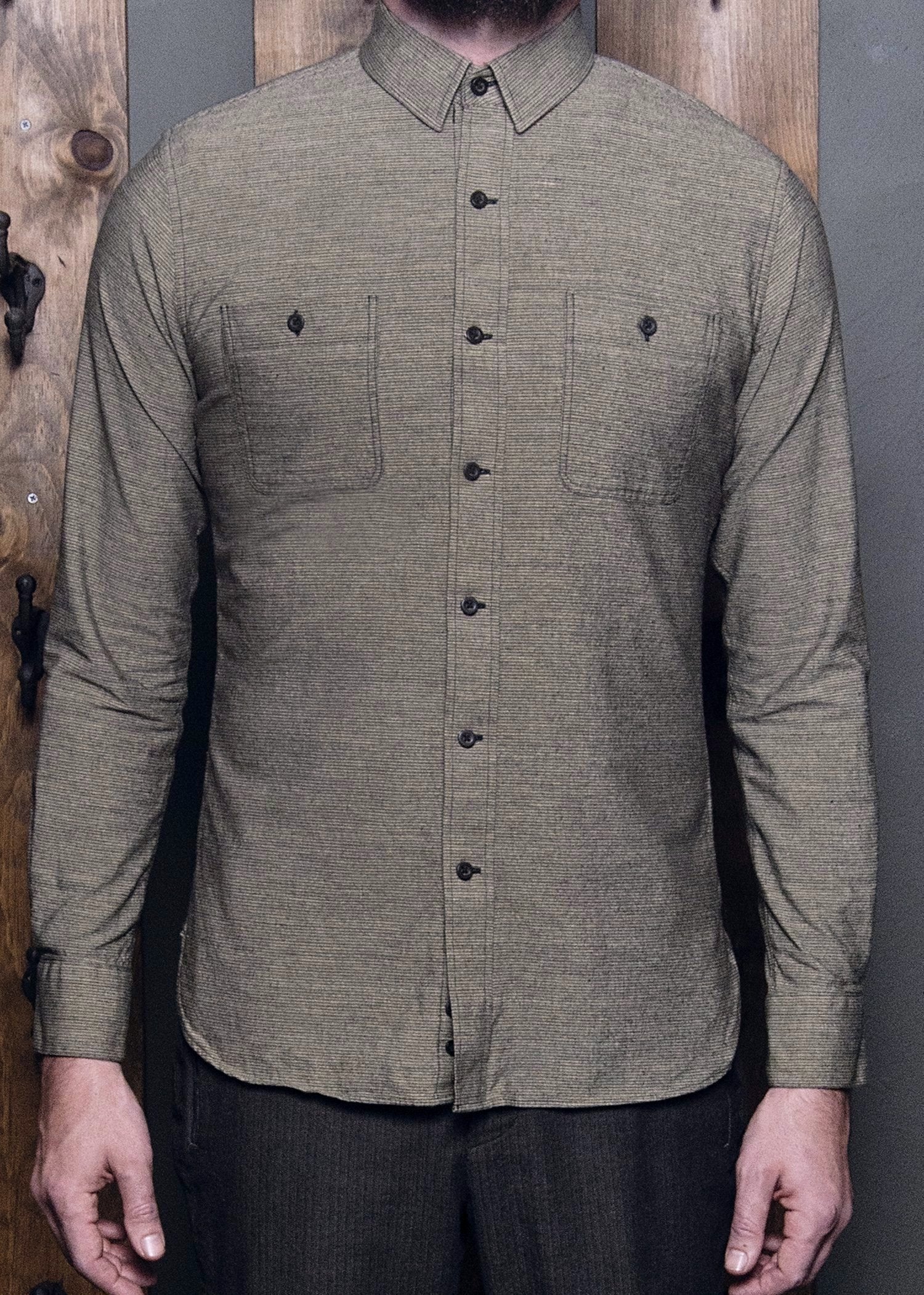 Stripe Workshirt - Grey