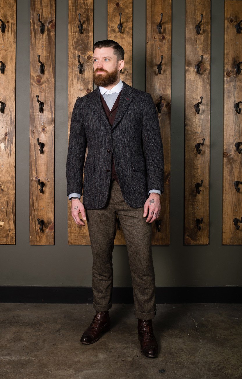The 1922- Bykowski Tailor & garb vintage inspired tailored fit Wool tweed Rustic peaky blinders prohibition Made in USA heritage clothing Handcrafted Edwardian English Tweed Dapper Classic Barbershop 1930's 1920's 1910's
