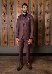 Violet Classic Peak Slant Pocket Suit