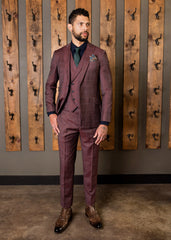 Violet Classic Peak Slant Pocket Suit