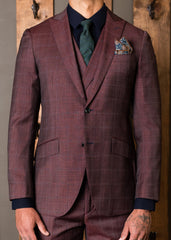 Violet Classic Peak Slant Pocket Suit