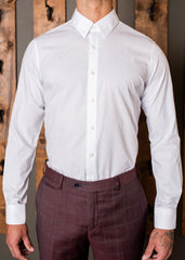 White Floral Standard Spread Shirt