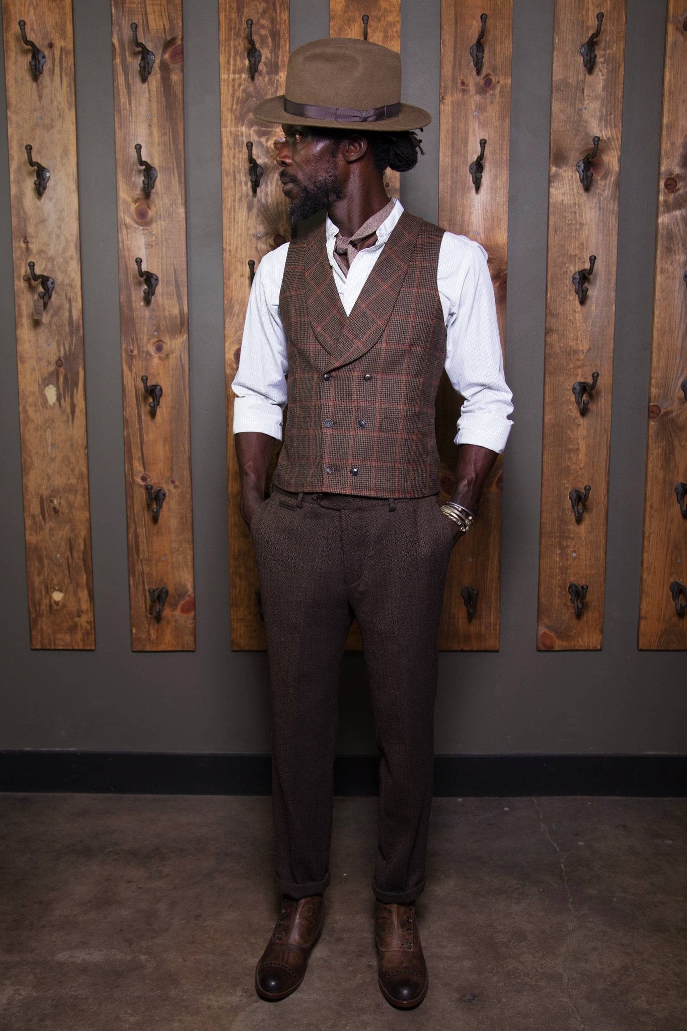 tailored fit slim fit Victorian heritage clothing peaky blinders Edwardian double breasted waistcoat Dapper Barbershop 6 button 1930's 1920's 1910's 1800's Wool vintage inspired Vest Rustic Made in USA Handcrafted