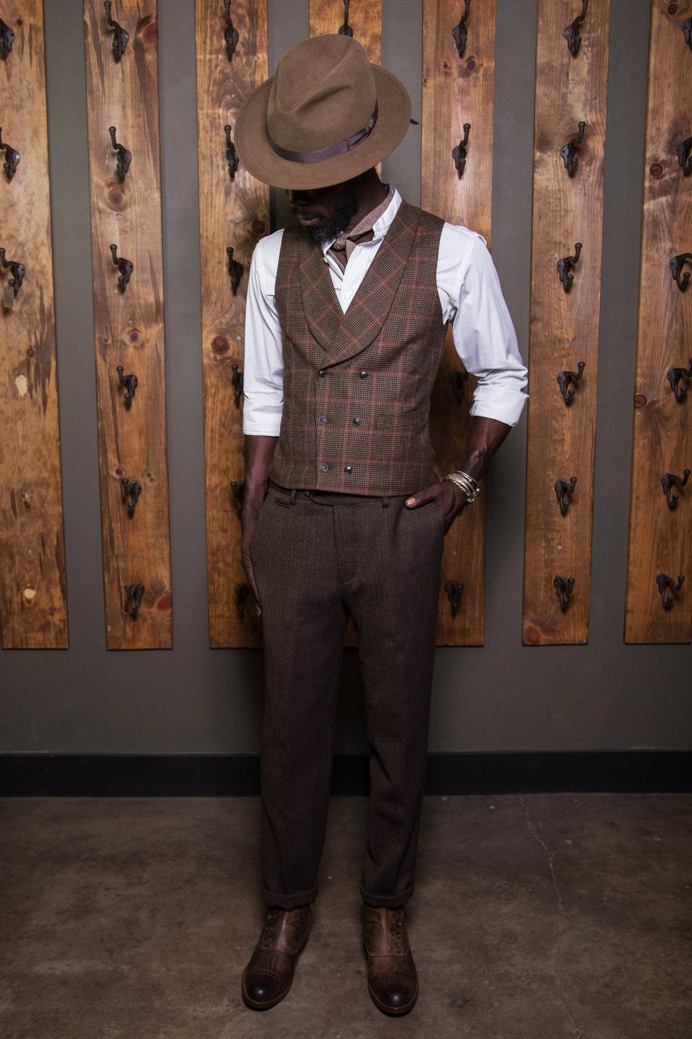 tailored fit slim fit Victorian heritage clothing peaky blinders Edwardian double breasted waistcoat Dapper Barbershop 6 button 1930's 1920's 1910's 1800's Wool vintage inspired Vest Rustic Made in USA Handcrafted