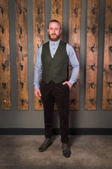Bykowski Tailor & Garb Wool slim fit tailored fit prohibition peaky blinders heritage clothing Gatsby English Tweed Dapper double breasted waistcoat Edwardian Barbershop 6 button 1930's 1920's 1910's Winter tweed Rustic Made in USA Handcrafted