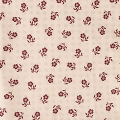 Reversible Beige with Burgundy Flowers Pocket Square