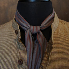 Grey Wine Stripe  Cravat