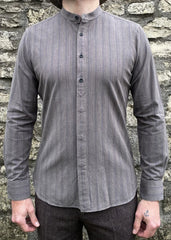 Blockcutter Shirt Grey/blue stripe