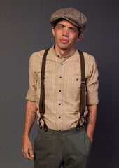 Brown suspenders - Bykowski Tailor & Garb