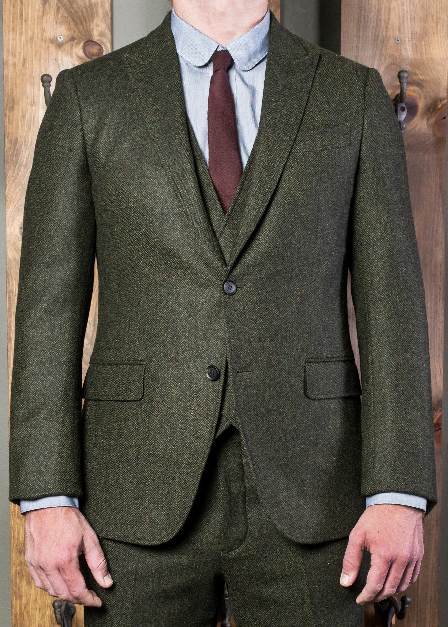 Classic Peak Lapel Suit (assorted Tweed & Worsted options)