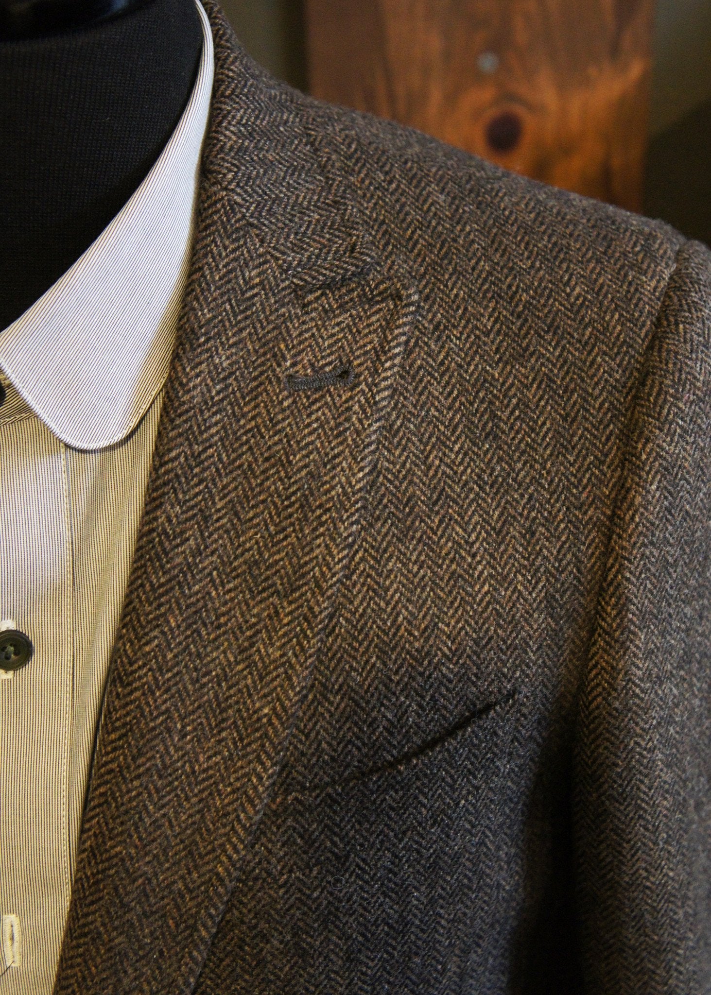 Crossley Suit-Bykowski Tailor & Garb slim fit Wool tailored fit Rustic semi peak lapel prohibition peaky blinders Made in USA heritage clothing Handcrafted Gatsby English Tweed Edwardian Dapper Classic Art Deco 1930's 1920's 1910's