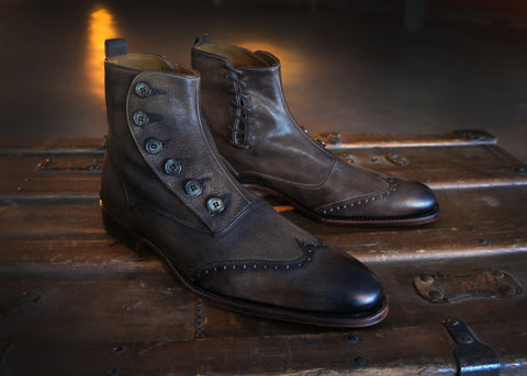 The Pike Wingtip Button Boot
