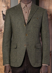Bykowski Tailor & Garb -Derby Jacket peaky blinders Wool vintage inspired tweed tailored fit slim fit prohibition herringbone heritage clothing Gatsby English Tweed Edwardian Classic Casual 1930's 1920's 1910's