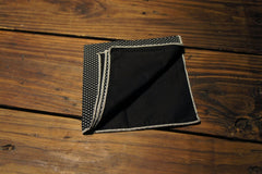 Reversible Black and White Diamond Pocket Square