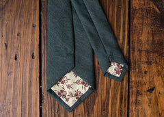 Forest Green Linen Necktie