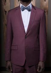 Formal Suit-Bykowski Tailor & Garb Burgundy Wool Classic