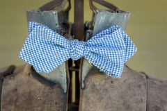 Light Blue Houndstooth Bowtie