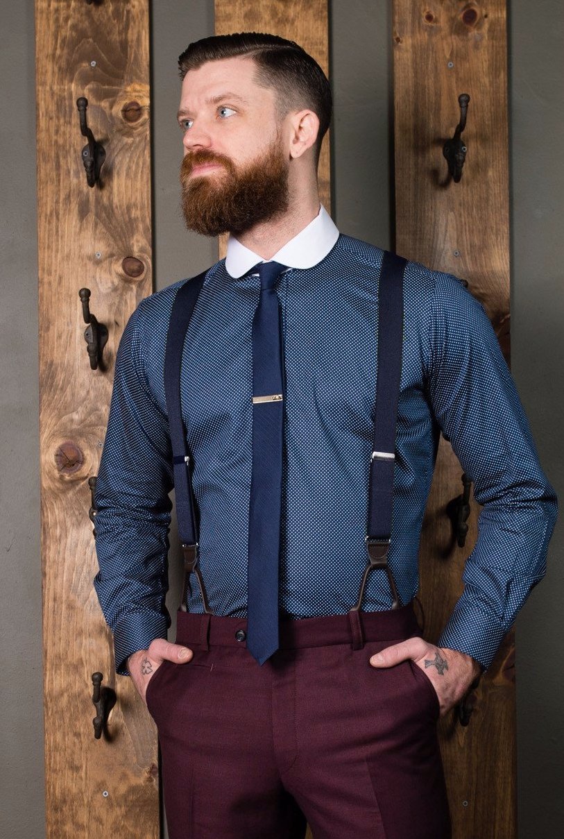 Basic Navy Blue Suspender Belt