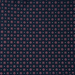 Reversible Navy with Pink Diamonds Pocket Square
