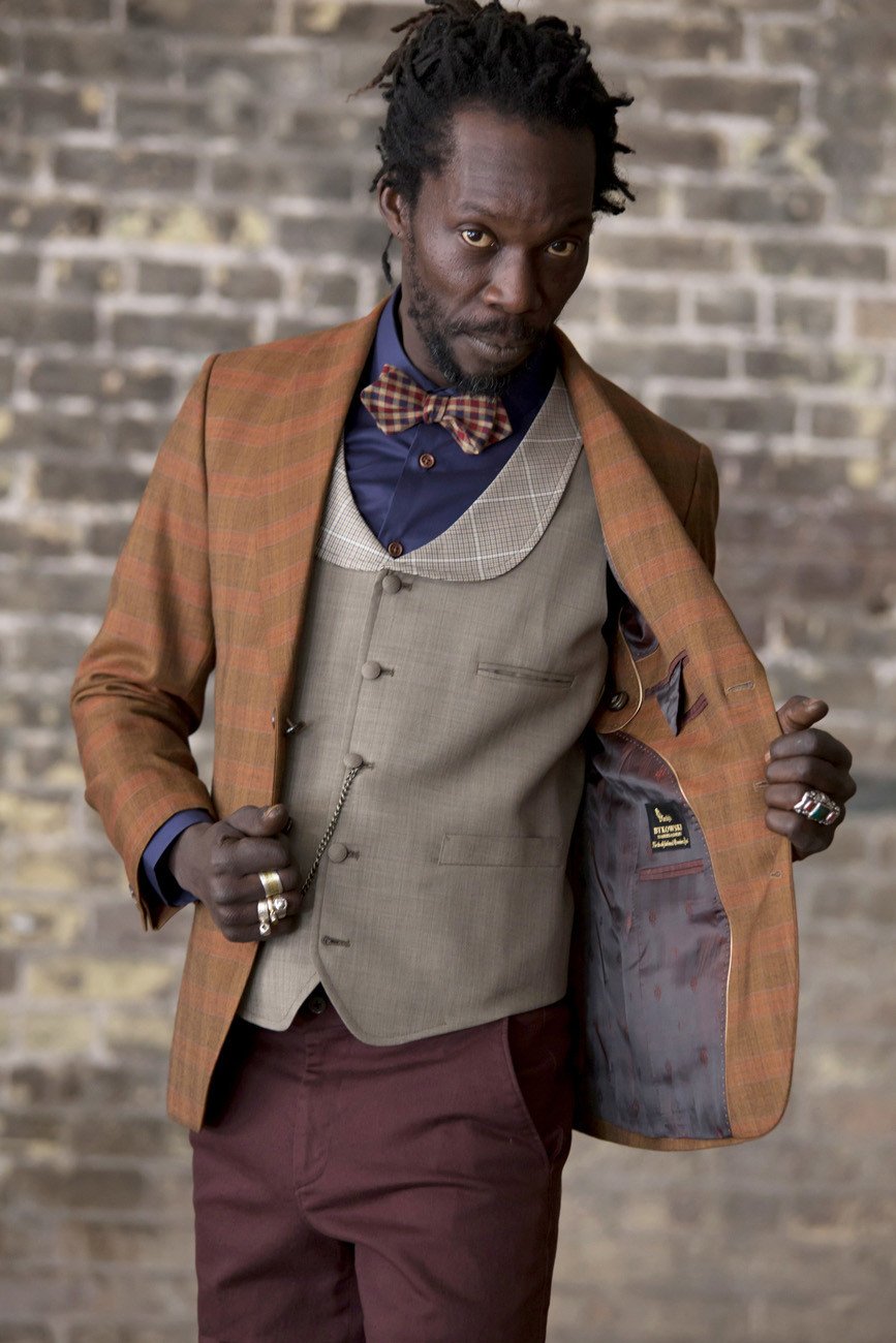 Brown Jacket with Beige Trousers