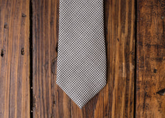 White Grey Houndstooth Necktie
