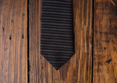 Black Grey Stripe Necktie