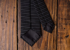 Black Grey Stripe Necktie